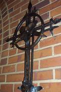 This wrought iron cross was made especially for Pett Chapel by our good friend, the late Bernard Kemp